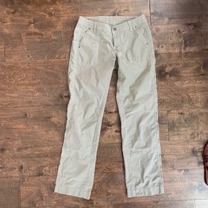 Kuhl Hiking Pants Womens 10 Regular Khaki Lightweight Flat Front EUC